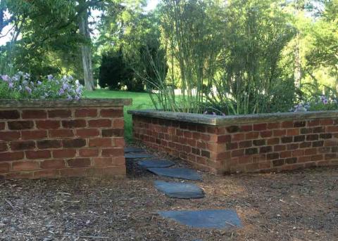 garden area at Grace Episcopal Church