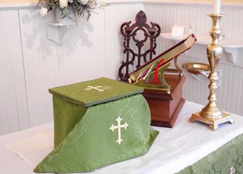 Holy Communion on altar